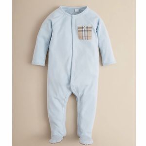 Baby blue Burberry onsie 9 months